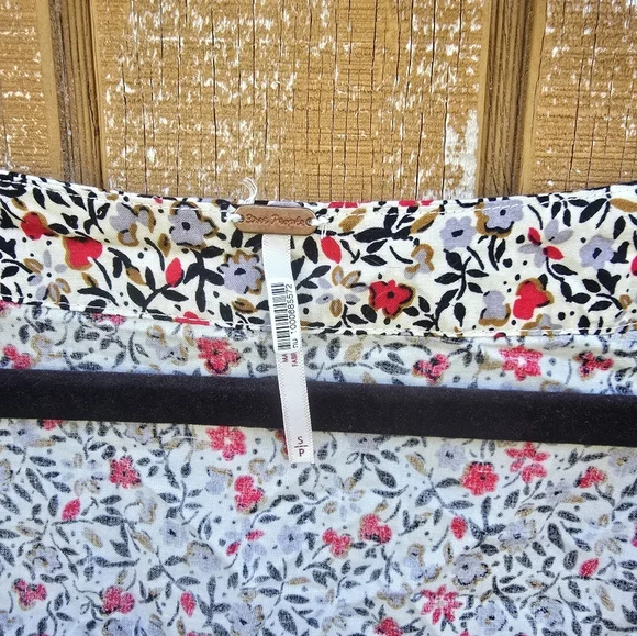 Free People Floral Maxi Dress - Red and White - Picture 2 of 3